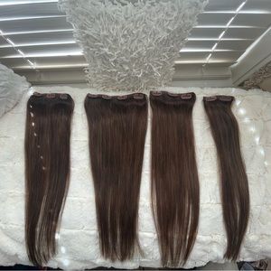 BELLAMI chocolate brown clip-in hair extensions